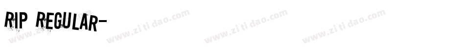 RIP Regular字体转换